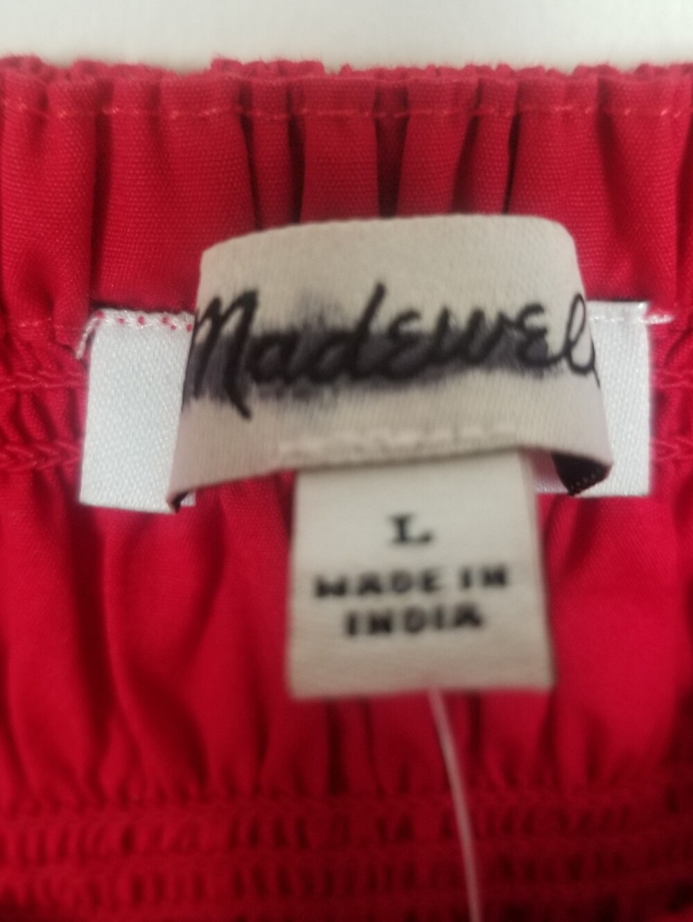 Madewell Smocked Maxi Dress Size Large NWT - Picture 9 of 10